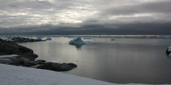 Precipitation is more frequent in coastal regions than in dry central Antarctica. 