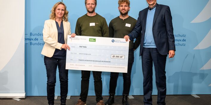 Das Projekt "Integrierte und dynamische Agrarplanung für den Klimawandel" als bestes Unternehmen aus Hessen.