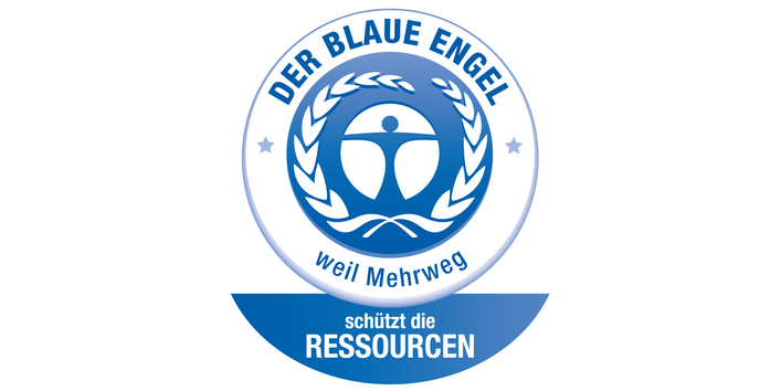 Label Blauer Engel für Mehrwegverpackungen
