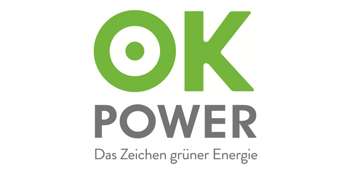 Logo Ok-Power für Ökostromprodukte