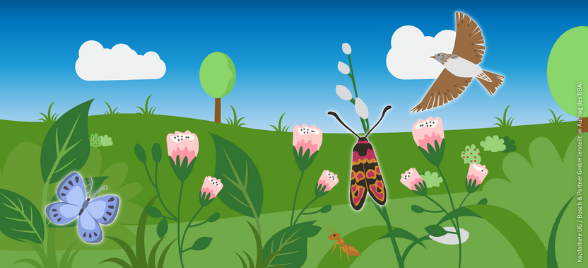 Grafikdarstellung einer Naturlandschaft