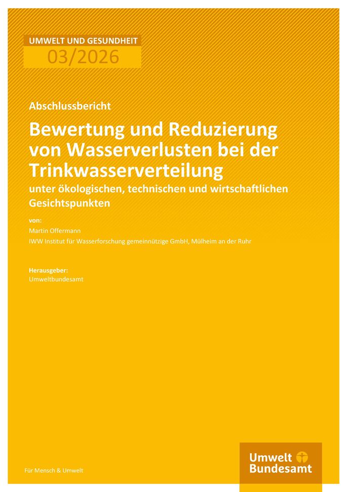 Cover zu Bewertung und Reduzierung von Wasserverlusten