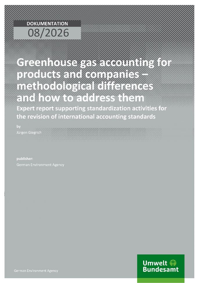Cover zu Greenhouse Gas Accounting of products and companies
