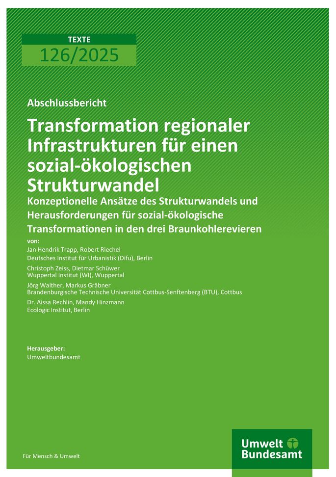 Cover zu Transformation regionaler Infrastrukturen für einen sozial-ökologischen Strukturwandel