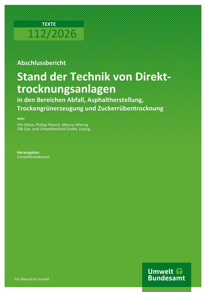 Cover Stand der Technik von Direkttrocknungsanlagen