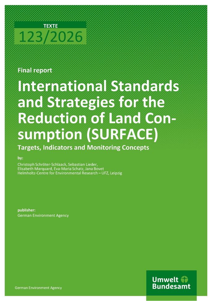 Cover zu International Standards and Strategies for  the Reduction of Land Consumption (SURFACE)