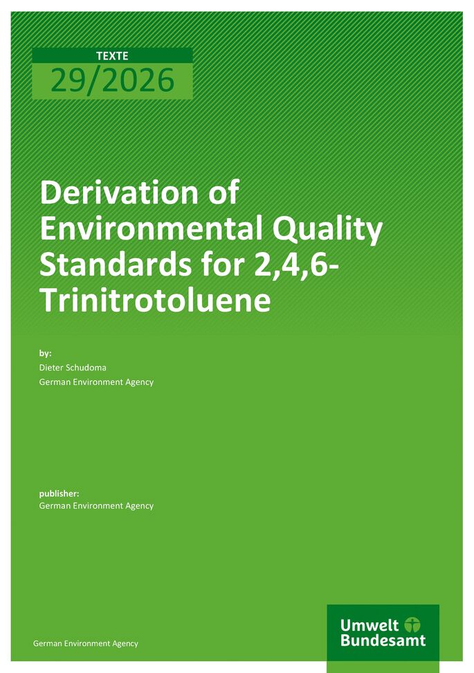 Cover of report "Derivation of Environmental Quality Standards for 2,4,6-Trinitrotoluene"