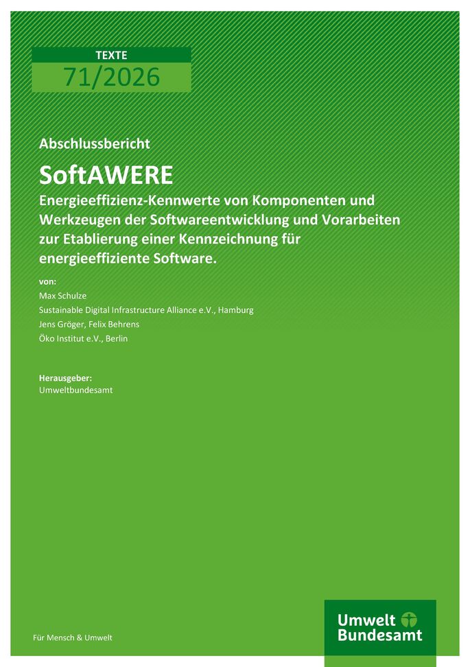 Cover des Berichts "SoftAWERE"