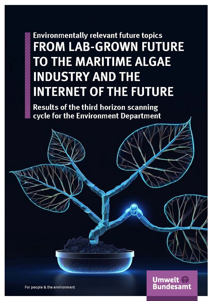 virtuelle Blume mit Blättern sprießt