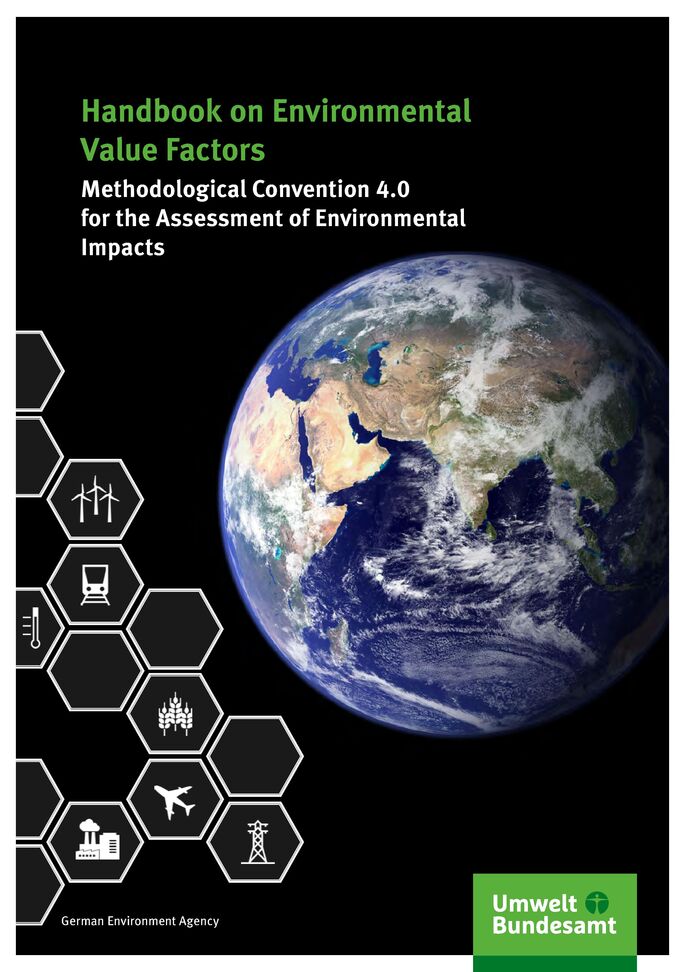 Erdkugel im Weltall mit Collage an Rechtecken mit unterschiedlichen Symbolen
