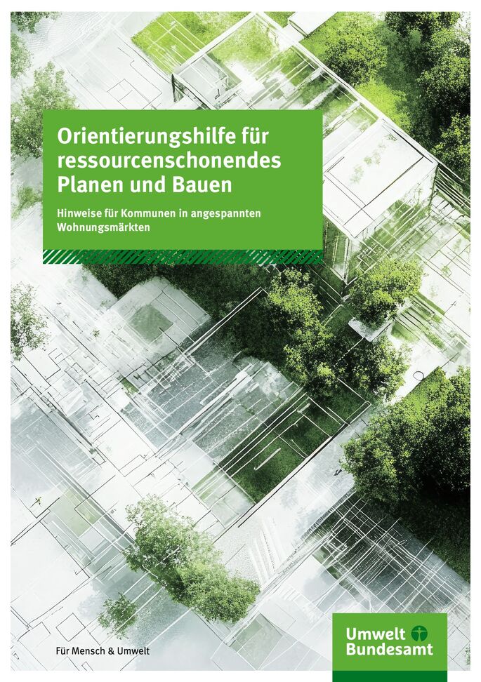 Skizze Landschaftsplanung mit Wegen und Bäumen