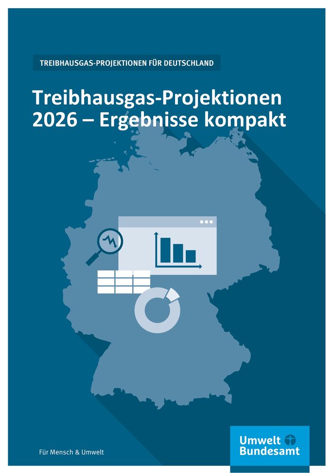 Cover des Berichts "Treibhausgas-Projektionen 2026 – Ergebnisse Kompakt"