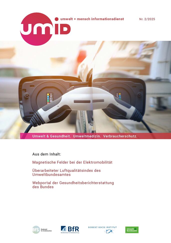 Das Bild zeigt das Cover der Publikation auf dem ein E-Auto geladen wird.