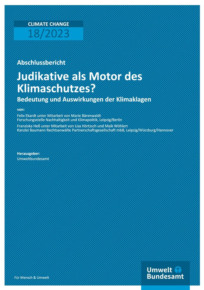 Cover von Climate-Change 62/2023 Judikative als Motor des Klimaschutzes?