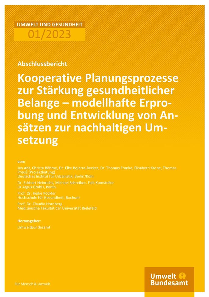 Cover von der Publikation 2023-04-25_UUG_01-2023_Kooperative-Planungsprozesse-Stärkung