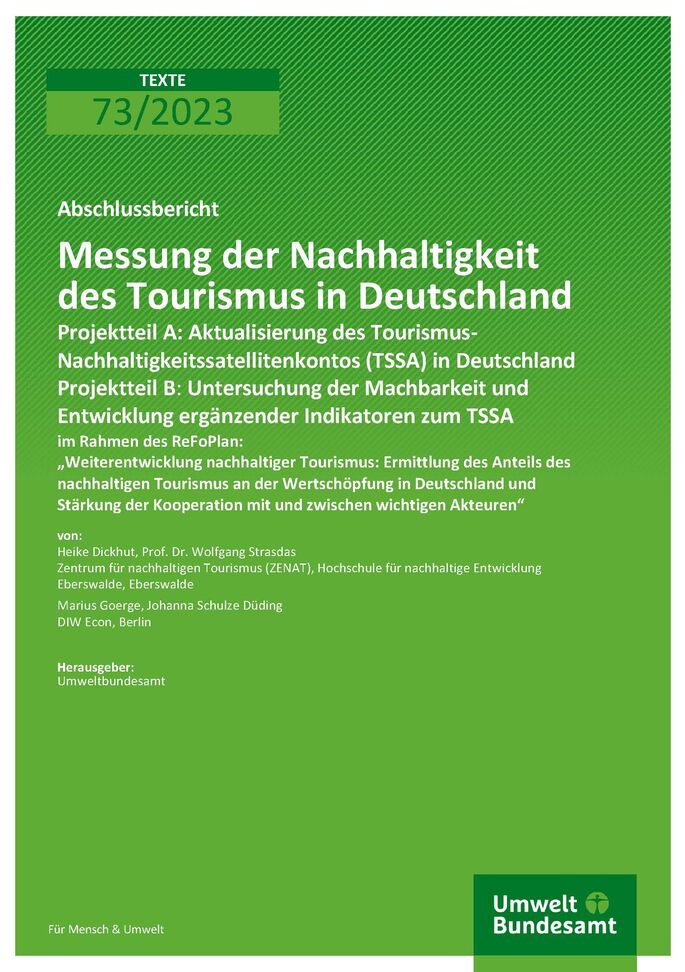 Cover von 2023-05-25_TEXTE_00-2023_Messung_Nachhaltigkeit_Tourismus
