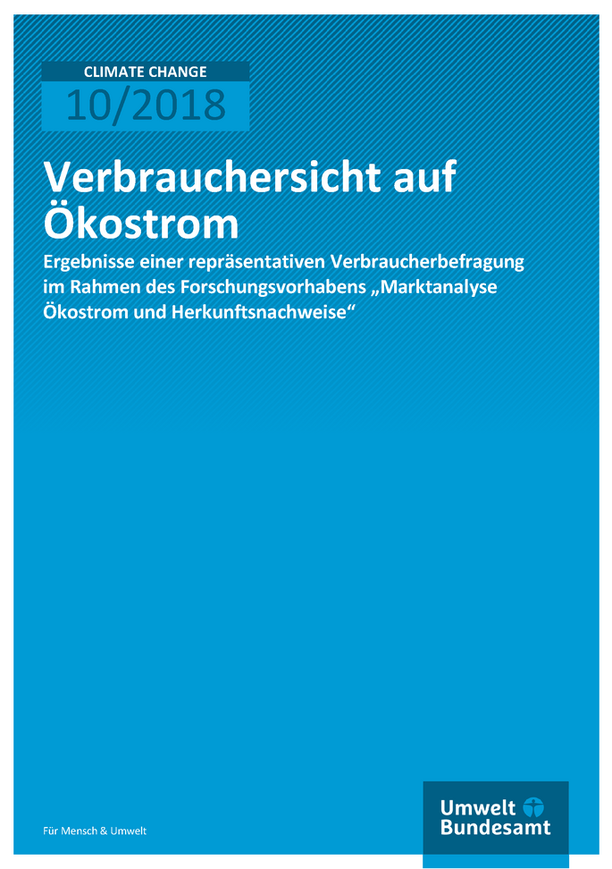 Cover der Publikation Climate Change 10/2018