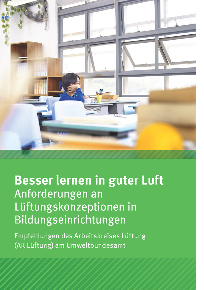 Titelseite des Flyers "Besser lernen in guter Luft"