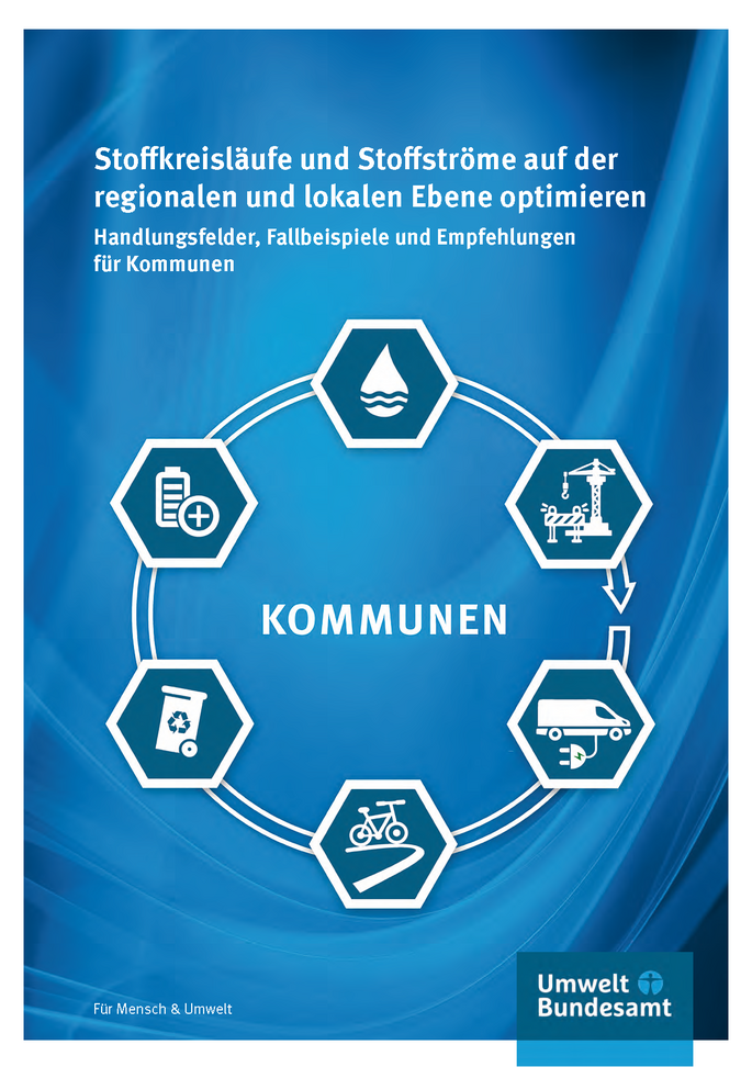 Cover der Fachbroschüre Stoffkreisläufe und Stoffströme auf der regionalen und lokalen Ebene optimieren