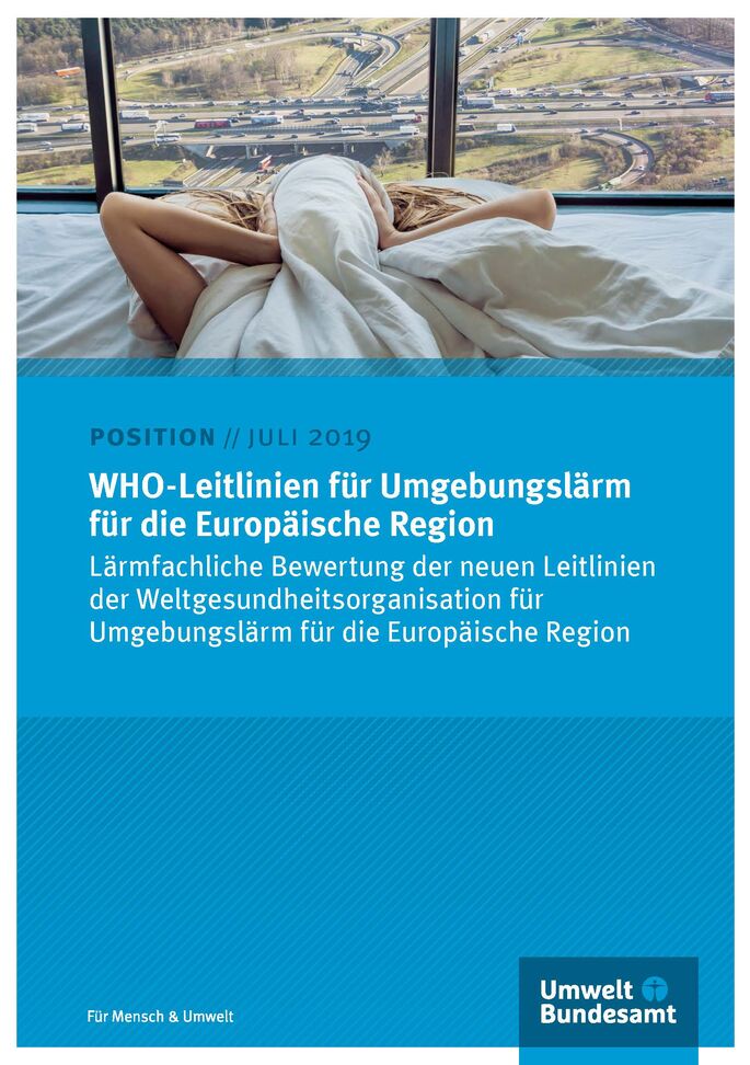 Cover des Positionspapiers WHO-Leitlinien für Umgebungslärm für die Europäische Region