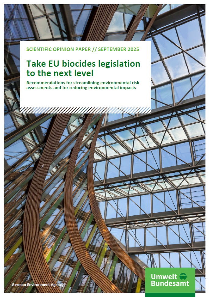 Cover of the Scientific Opinion Paper "Take EU biocides legislation to the next level"