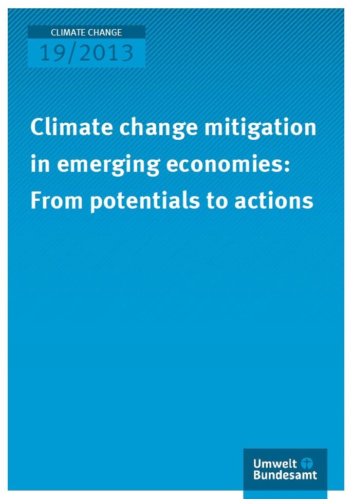 Cover Climate Change 19/2013 Climate change mitigation in emerging economies: From potentials to actions