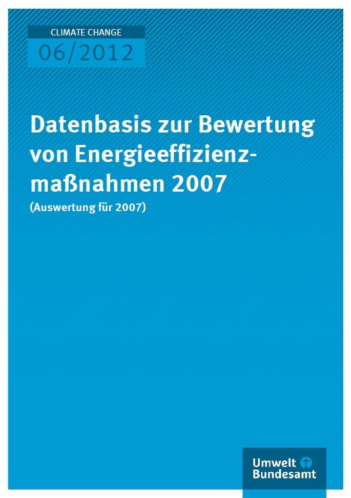 Publikation:Datenbasis zur Bewertung von Energieeffizienzmaßnahmen 2008 (Auswertung für 2007)