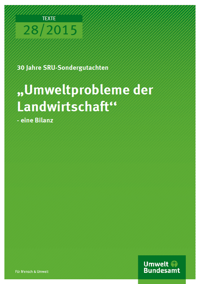 Cover Texte 28/2015 Umweltprobleme in der Landwirtschaft