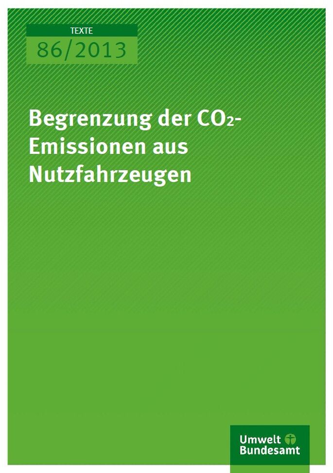 Cover Texte 86/2013 Begrenzung der CO2-Emissionen aus Nutzfahrzeugen