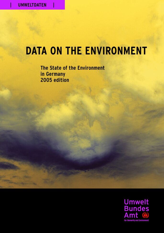 Coverbild des UBA-Berichtes "Daten zur Umwelt", Ausgabe 2005, englische Ausgabe