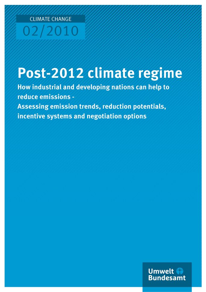 Publikation:Post-2012 climate regime - How industrial and developing nations can help to reduce emissions - assessing emission trends, reduction potentials, incentive systems and negotiation options