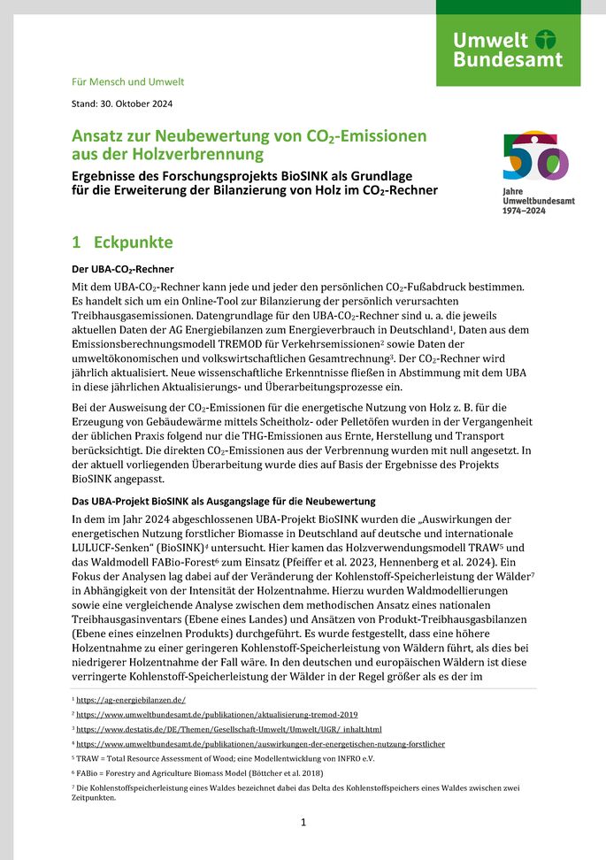 Erste Seite des Factsheets