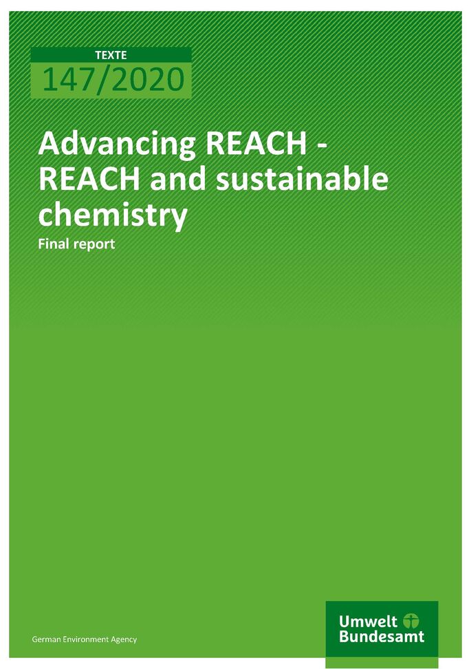 Cover_TEXTE_147-2020_Advancing REACH_Sustainable Chemistry
