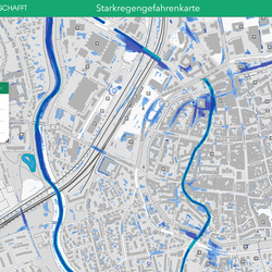Pressefoto für die Nominierung der Stadt Göttingen und die Göttinger Entsorgungsbetriebe, „Gö goes green – Starkregenvorsorge Göttingen“, 37083 Göttingen
