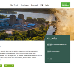 Startseite der Website Thru.de