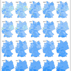 Feinstaub (PM10) - Jahresmittelwerte 2000-2024