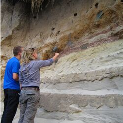 Foto der Sandgrube des Geologischen Gartens