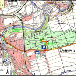 Kartendarstellung des Weges zum Bodenprofil