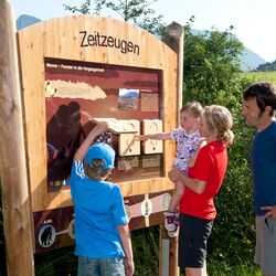 Station Zeitzeugen im Moor-Erlebnis-Pfad Inzeller Filzen