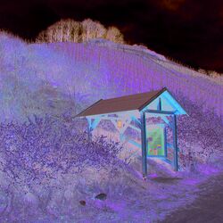 Die überdachte Bodenstation an der Station Castell