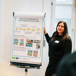 Vertreterin aus Stuttgart stellt zentrale vs dezentrale EMW vor