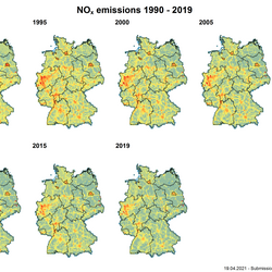 Luftschadstoffbelastung Karte Deutschland NOx