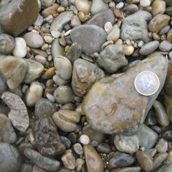 Das Bild zeigt Kies in verschiedenen Größen