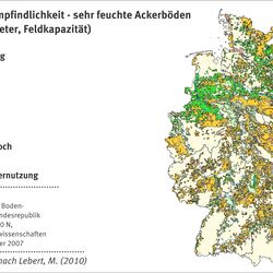 Graph about the vulnerability of the soil structure of field capacity.