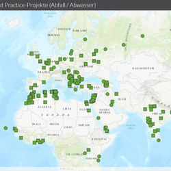 Frontpage der Website vm GISU über Abfalltrchnologietransfer