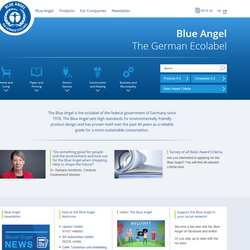 Screenshot Blue Angel website
