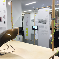 Ausstellung mit Exponaten und Schautafeln zum Bundespreis Ecodesign