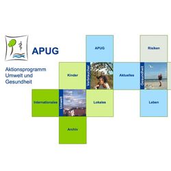 Startseite der Website des "Aktionsprogramms Umwelt und Gesundheit"