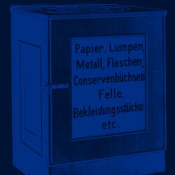 Container für Papier, Lumpen, Metalll und anderen Abfall