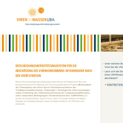 Startseite der Website www.viren-im-wasser.de